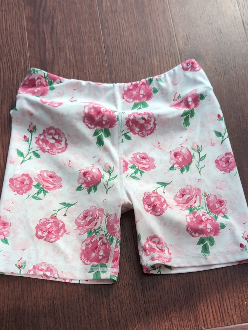 SweetHoney Pink Rose Print Active Shorts